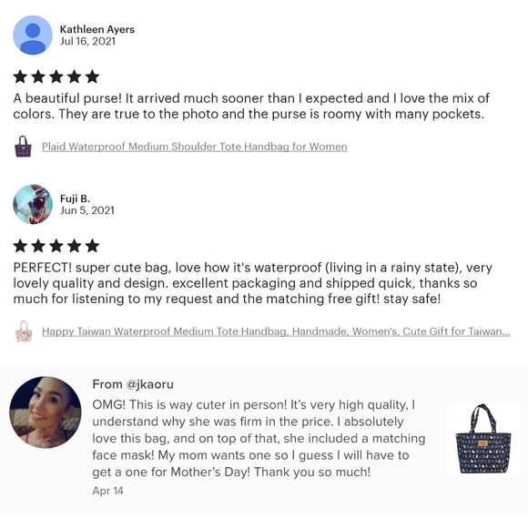 Waterproof Floral Medium Tote Shoulder Handbag - Picture 7 of 10